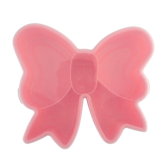 Large Sparkle Bow Snack Box Food Storage Container Valentine SHIP ASAP CWC Pink - Picture 3 of 11